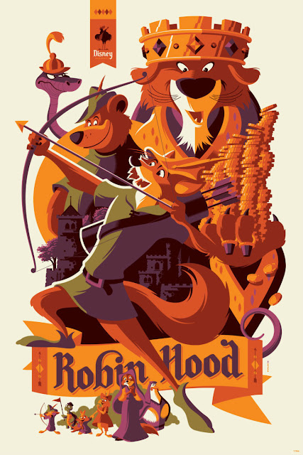 Disney’s Robin Hood Screen Print by Tom Whalen x Cyclops Print Works