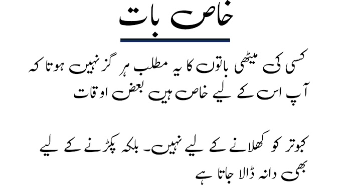 Behtreen Baat achi Baat in Urdu 