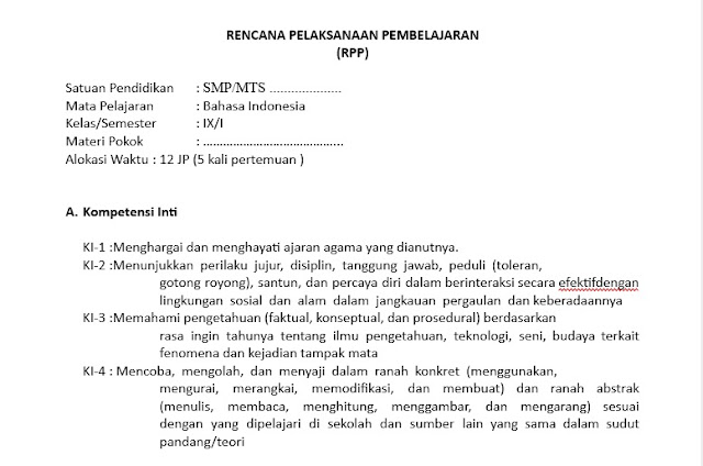 Download RPP Teks Tanggapan KD 3.7 dan 4.7 - Bahasa Indonesia
