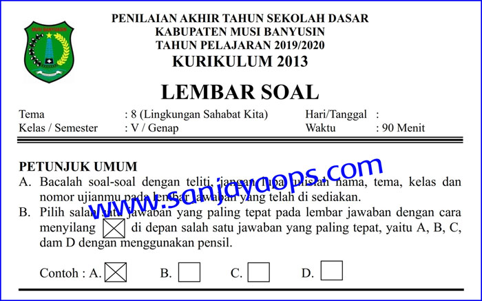 Soal Penilaian Akhir Tahun (PAT-PAS) Kelas 5 Tema 8 ...