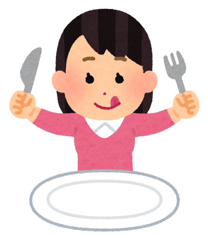 食事をする人のイラスト 女性 かわいいフリー素材集 いらすとや