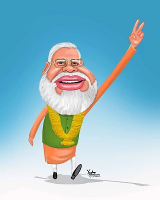 Image result for modi caricature