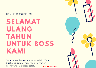 Kad Ucapan Hari Lahir Untuk Bos