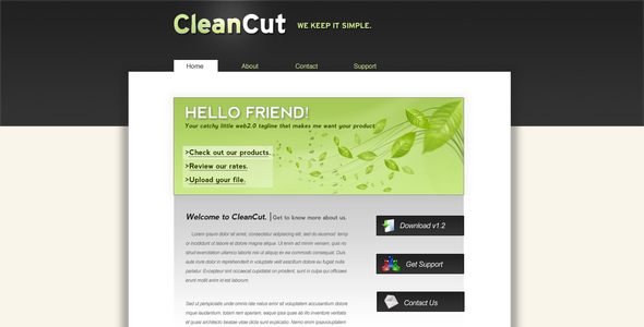 Clean Cut - Technology PSD Templates