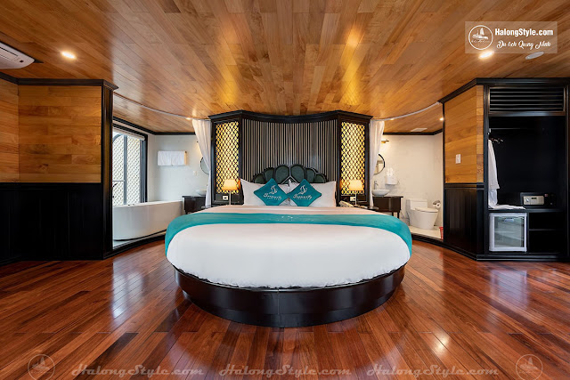 Giường tròn trên tàu Serenity Cruises
