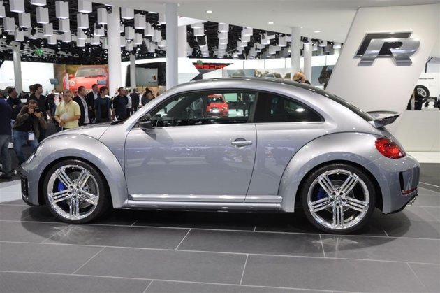 VW Beetle beside view