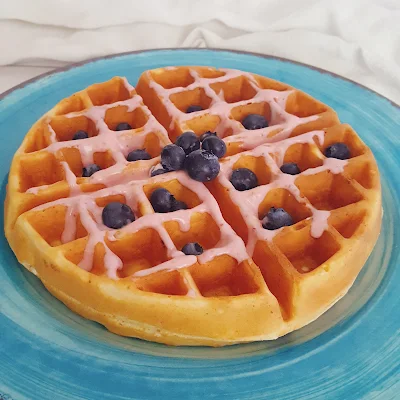 Berry Infused Buttercream and Waffles