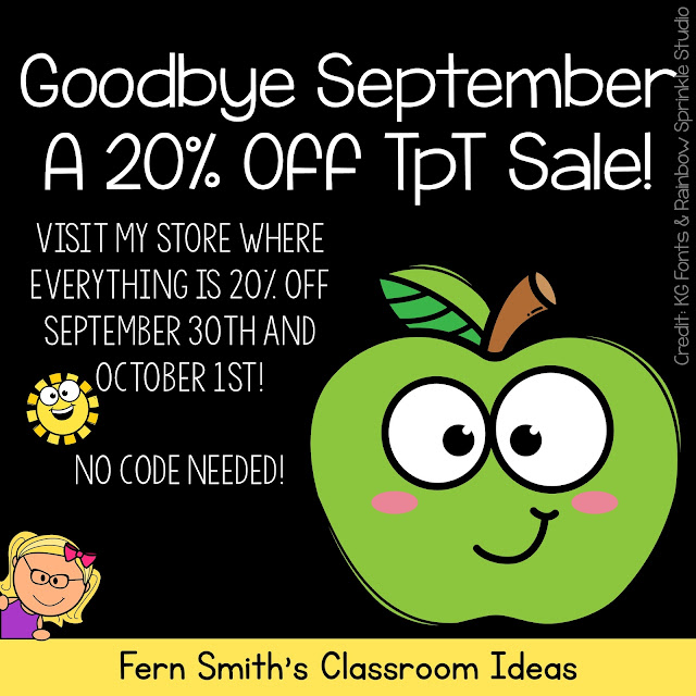Fern Smith's Classroom Ideas September / October 20% Off Sale!