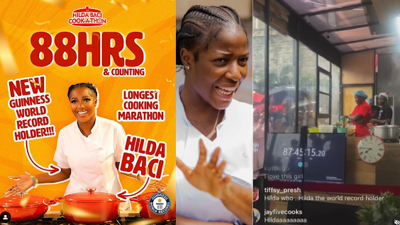 Nigerian chef, Hilda Baci breaks Guinness World Record for ‘longest cooking time’