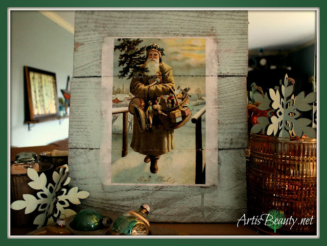 Simple and easy Diy Christmas decor! GOD JUL santa pallet art