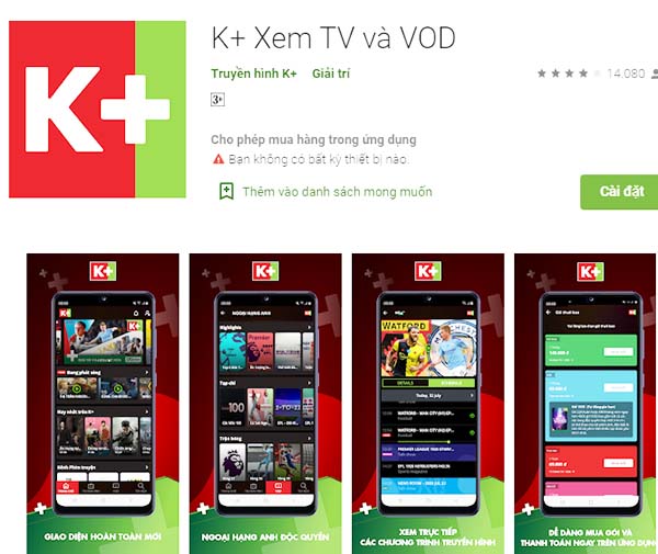 Tải K+ Xem TV và VOD trên máy tính, PC, điện thoại Android miễn phí a