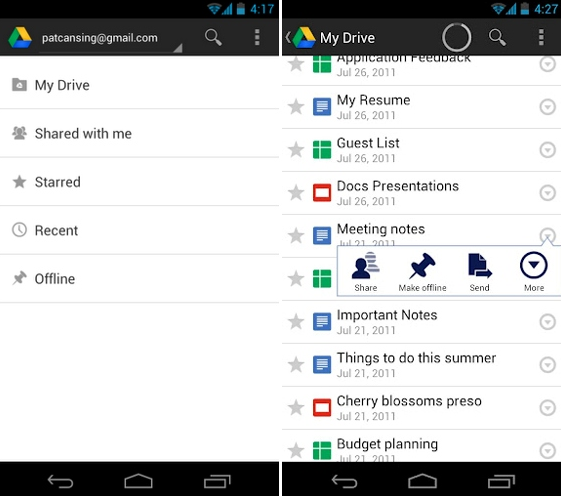 File Sharing with Google Drive