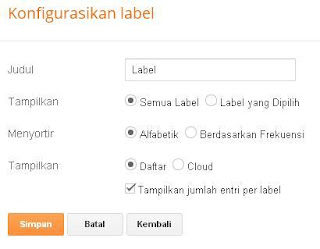 cara membuat label atau kategori di blog