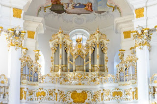 orgão da Igreja de Wies ou Wieskirche em Wieskirche Alemanha