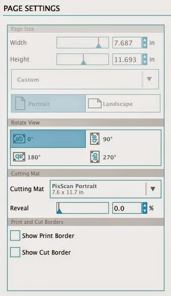 Silhouette Pixscan, beginner, tutorial, Silhouette Studio, page settings