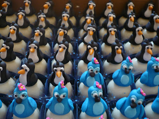 doce trufa decorada filme rio pinguim arara azul