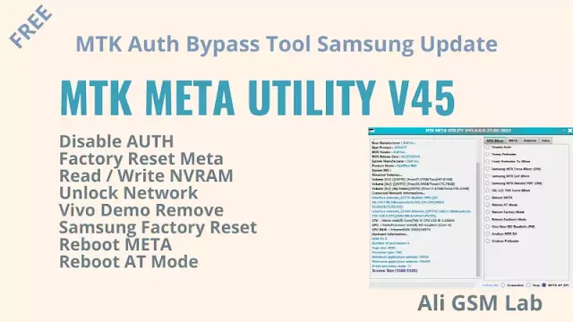 MTK META Utility V45 MTK Auth Bypass Tool