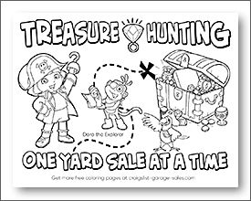 Dora the Explorer Yard Sale Treasure Hunting