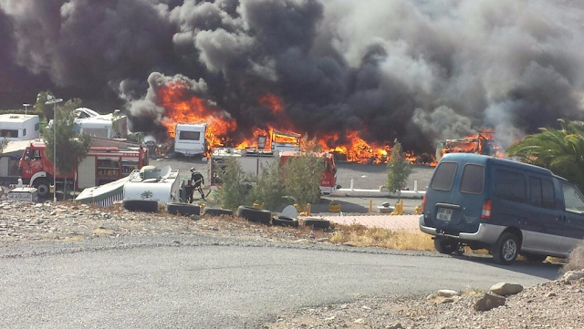 Foto Incendio caravanas en el Berriel, San Bartolomé de Tirajana