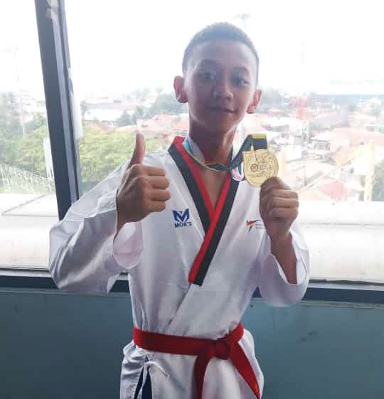 siswa sman 110 dimas prasetyo utomo juara 1 taekwondo baradhuta menpora 2022