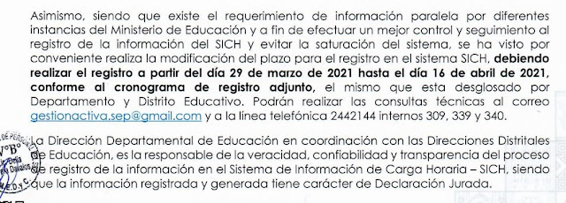 Registro de Datos SICH 2021