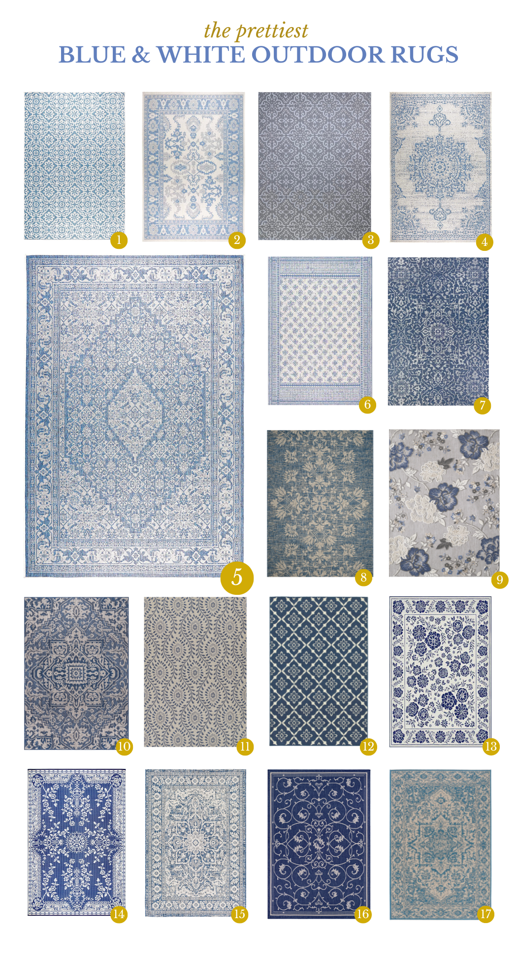 blue and white outdoor rugs, blue outdoor rugs, coastal grandmother outdoor style, grandmillennial style,  traditional outdoor rugs, transitional outdoor rugs