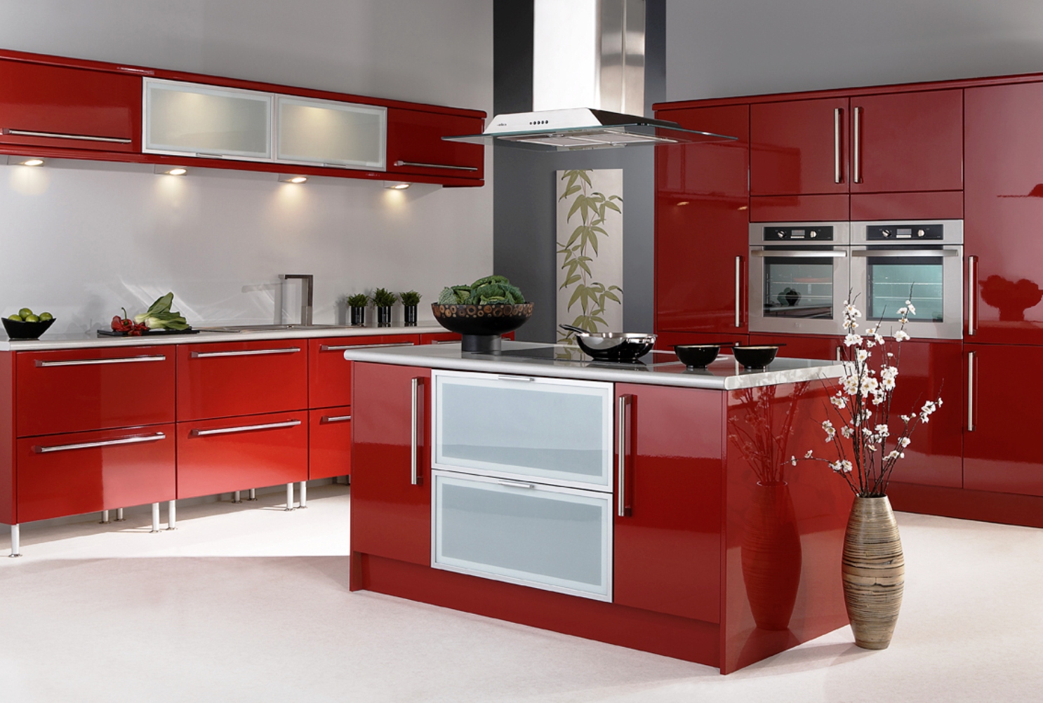 21 Desain Kitchen Sets Merah 