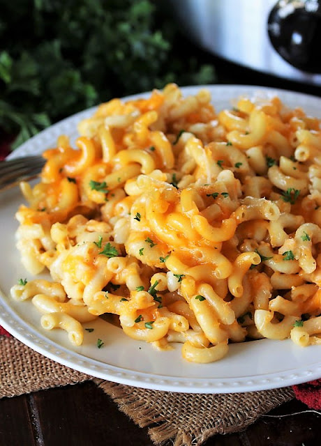 Plate of Slow Cooker Macaroni & Cheese Image