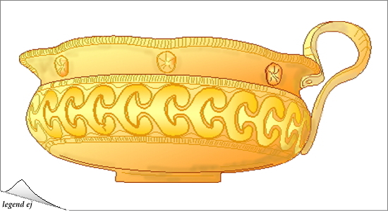 ミケーネ文明・デンドラ遺跡・金製カップ（ツタの葉）Gold Cup, Dendra Royal Tomb／©legend ej