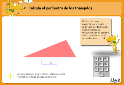 Resultado de imagen de CALCULA EL PERIMETRO DE LOS TRIÁNGULOS BROMERA