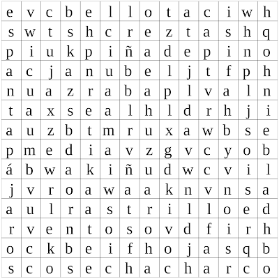 Fall : A Word Search Puzzle for Spanish Learners