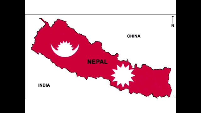 Nepal New map with sun and moon