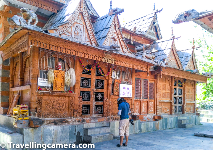 Narayan Nagini temple is built in typical kinnauri style with great wooden carvings all across and then golden work with beautiful designs on that. Each part of the temple, it's top, windows, doors, roof, ceiling etc are beautifully done to depict Kinnauri architecture.