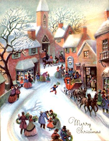 christmas snow scene