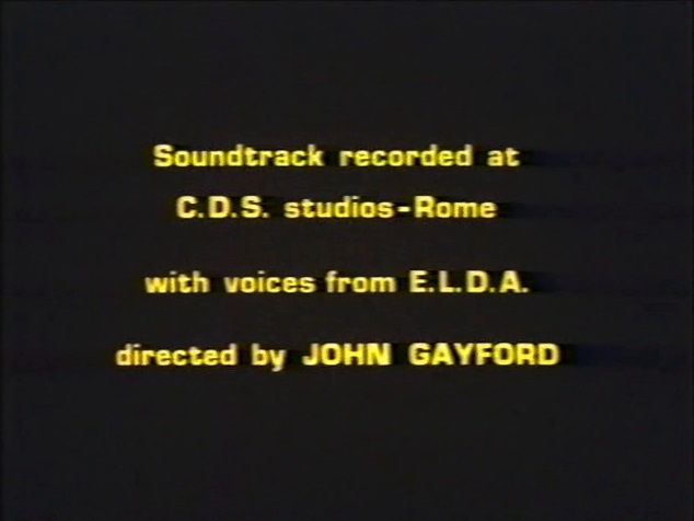 John Gayford dubbing credit from The Black Hand