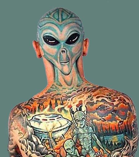  and comical effect on these alien tattoos Alien Tattoos Designs 2011