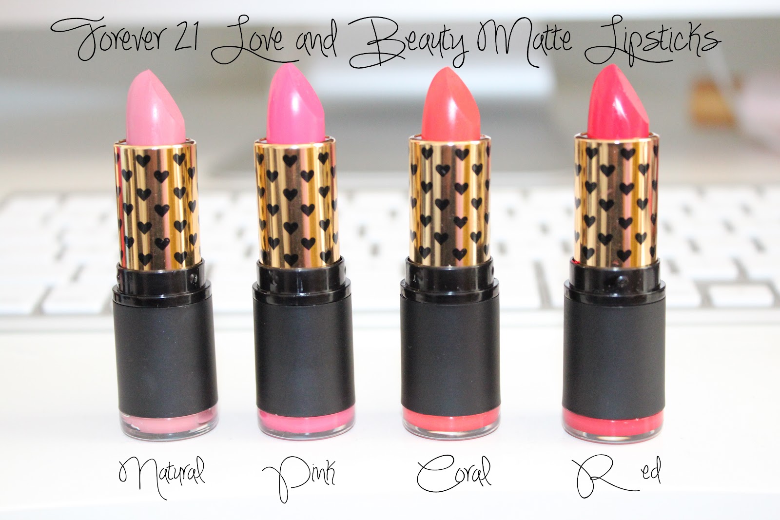 Forever 21 Love and Beauty Matte Lipsticks Review!!! (natural, pink ...