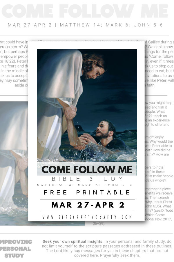Come Follow Me Bible Study Free Printable Matthew, Mark John Pinterest Pin