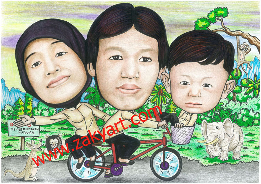 Karikaturku Indonesia Karikatur Keluarga  Bahagia