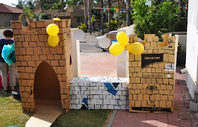 cardboard castle for princes and princesses birthday party