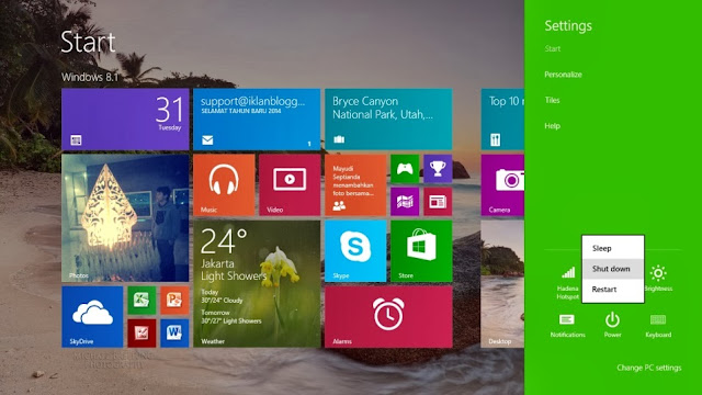 Shutdown Windows 8.1