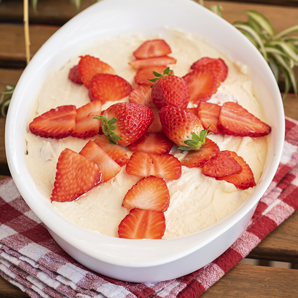 Tiramisu de fresas #sinlactosa #tiramisu