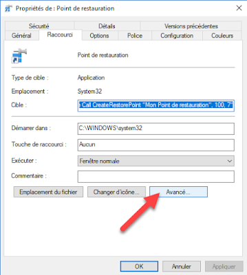 Trucs et astuces Windows 10 - Un raccourci pour créer un Point de restauration du système dans Windows 10
