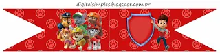 Paw Patrol Birthday Party Food Toppers or Flags.