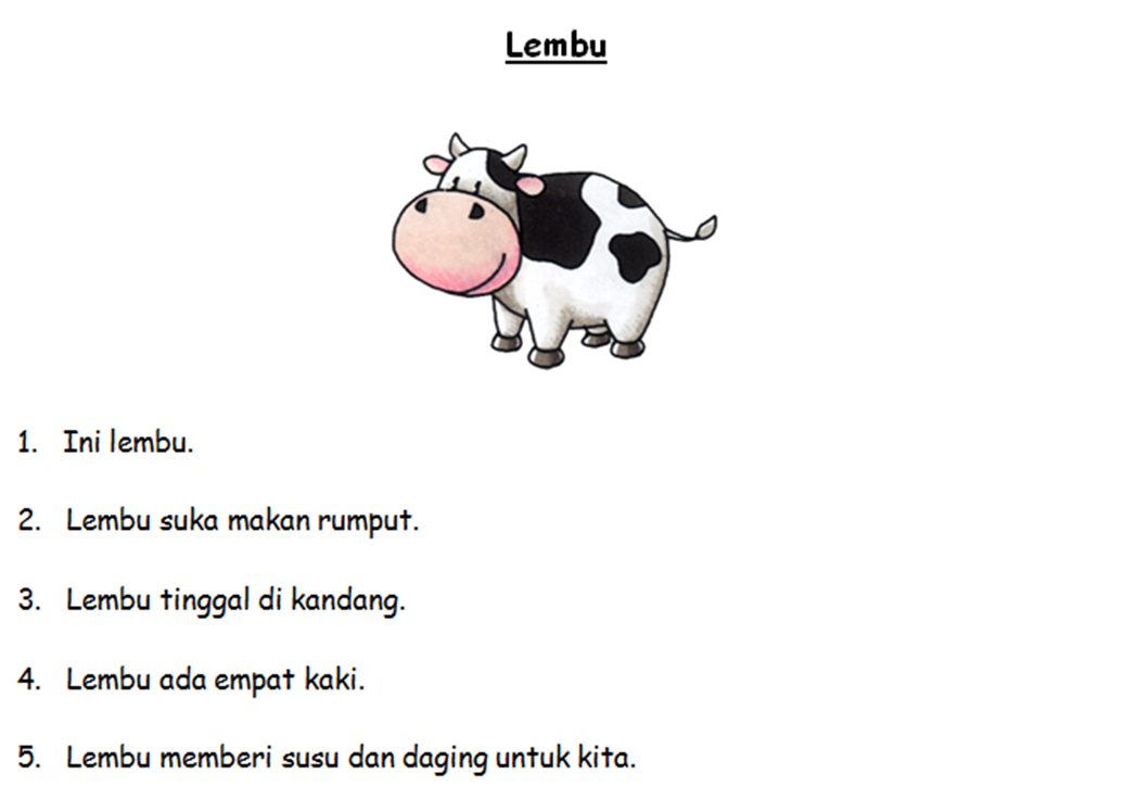 Bahasa Melayu KSSR Bina Ayat Tunggal Berpandukan Gambar