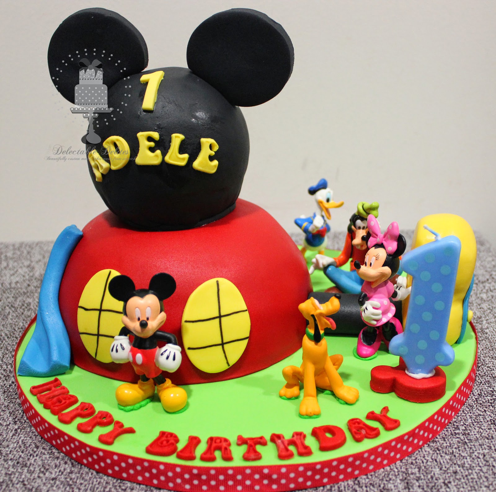 Delectable Delites Mickey Mouse Clubhouse Cake For Adele S 1st Birthday