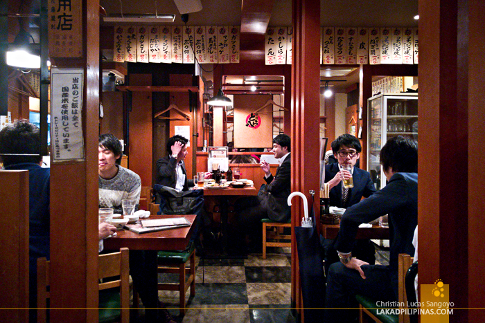 Tokyo Shinbashi Railway Torahachi Restaurant Evening