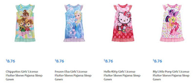 http://www.walmart.com/ip/Frozen-Elsa-Girls-License-Flutter-Sleeve-Pajama-Sleep-Gown/46770381