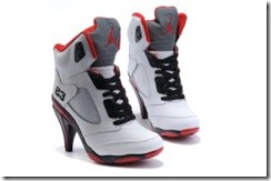 women's air jordan 5 white red black boots