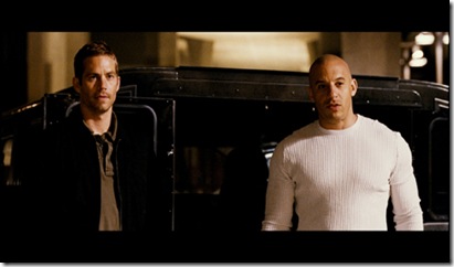 (L to R) PAUL WALKER and VIN DIESEL are Brian O'Conner and Dominic Toretto in Fast & Furious.